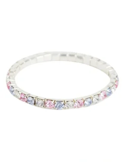 Diamante Stretch Bracelet In Multi