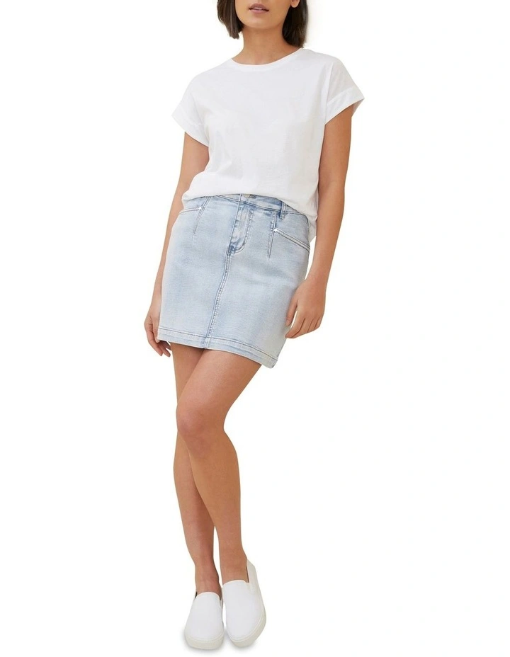 Core Denim A Line Mini Skirt 2 Core Denim A Line Mini Skirt - Image 2