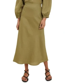 Core Linen Slip Skirt