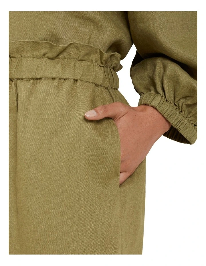 Core Linen Tie Up Pant 4 Core Linen Tie Up Pant - Image 4