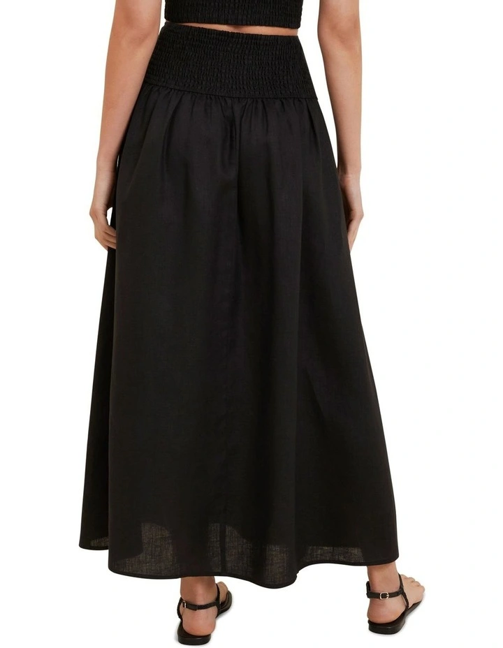 Core Linen Gathered Maxi Skirt 3 Core Linen Gathered Maxi Skirt - Image 3
