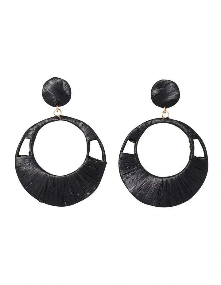 Raffia Circle Earrings 1 Raffia Circle Earrings