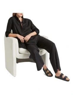 Core Linen Boyfriend Shirt In Black 6 Core Linen Boyfriend Shirt In Black -Heritage 911955610 911914390 3 720x928