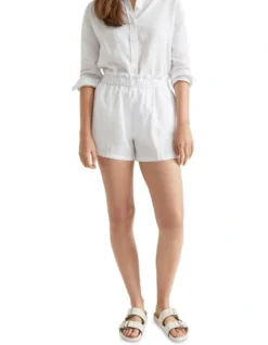 Core Linen Paperbag Short In Whisper White 6 Core Linen Paperbag Short In Whisper White -Heritage 911955790 911917090 3 720x928