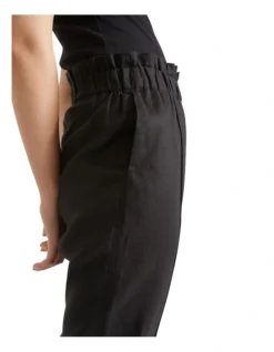 Core Linen Paperbag Pant In Black 6 Core Linen Paperbag Pant In Black -Heritage 911957860 911944000 3 720x928