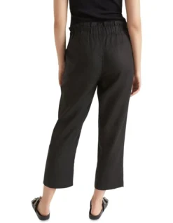Core Linen Paperbag Pant In Black 7 Core Linen Paperbag Pant In Black -Heritage 911957860 911944000 4 720x928