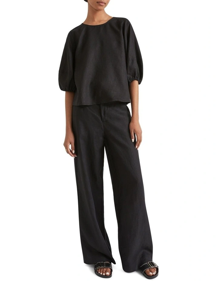 Core Linen Waisted Pant 2 Core Linen Waisted Pant - Image 2