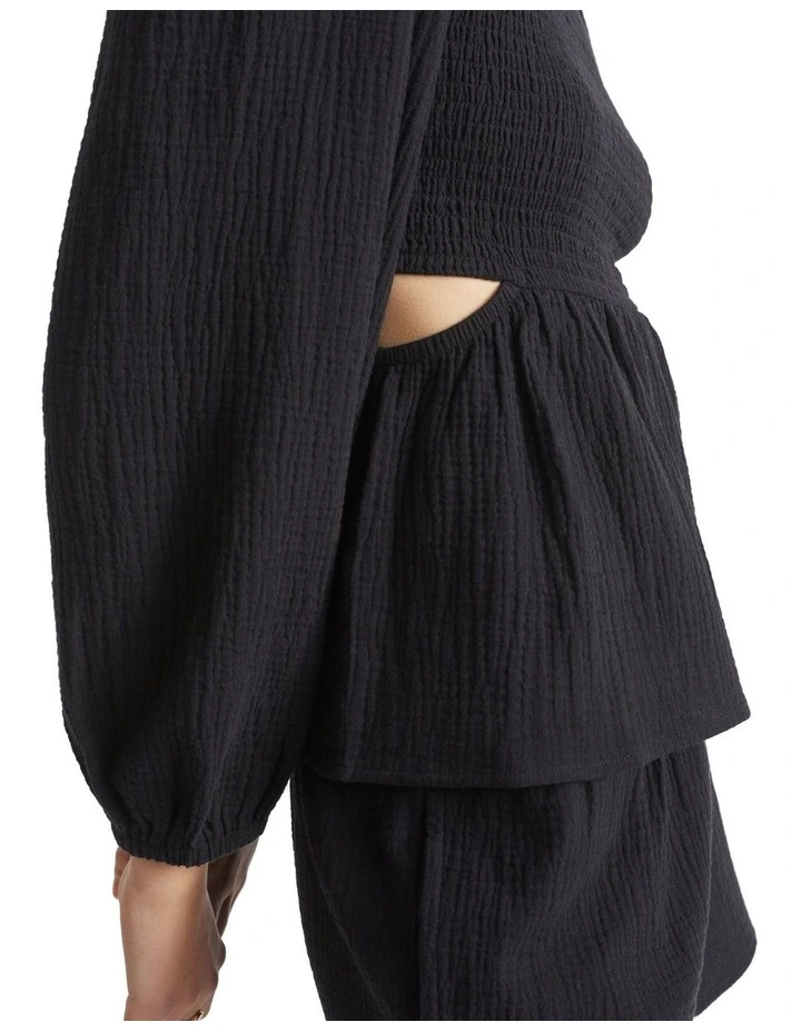 Cheesecloth Shirred Bodice Top 1 Cheesecloth Shirred Bodice Top