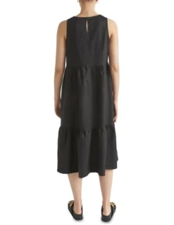 Core Linen Midi Dress In Black 7 Core Linen Midi Dress In Black -Heritage 927442630 927424540 4 720x928