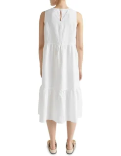 Core Linen Midi Dress In Whisper White -Heritage 927442630 927424720 3 720x928