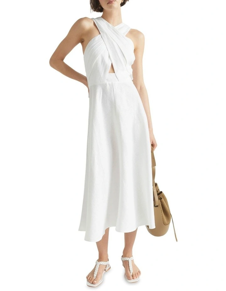 Linen Halter Midi Dress 1 Linen Halter Midi Dress