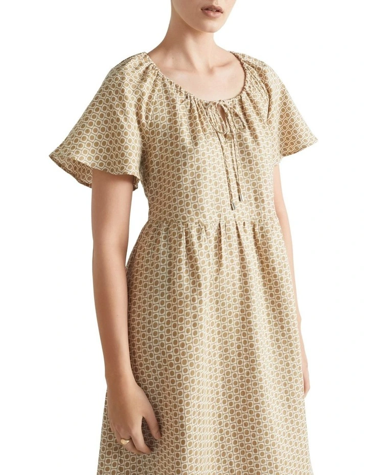 Geo Linen Midi Dress 2 Geo Linen Midi Dress - Image 2