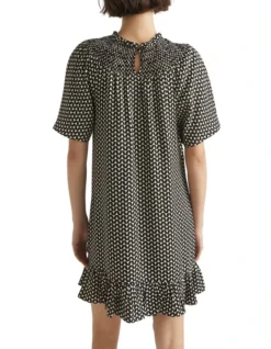 Geo Twill Shirred Mini Dress 7 Geo Twill Shirred Mini Dress -Heritage 927443350 4 720x928