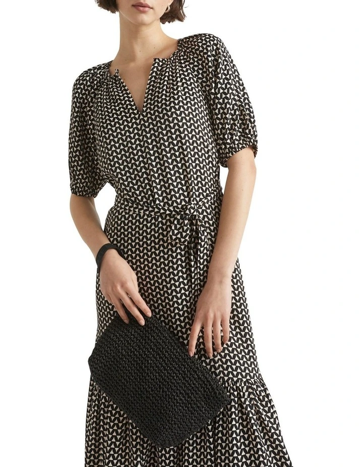 Geo Twill Midi Dress 1 Geo Twill Midi Dress