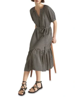 Geo Twill Midi Dress 6 Geo Twill Midi Dress -Heritage 927443440 3 720x928