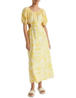 Floral Cut Away Maxi Dress