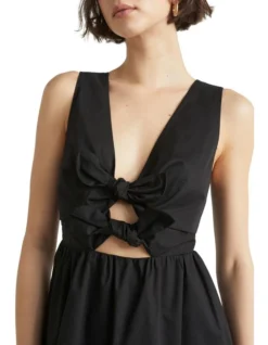 Sateen Tie Front Midi Dress -Heritage 928613170 928604980 3 720x928