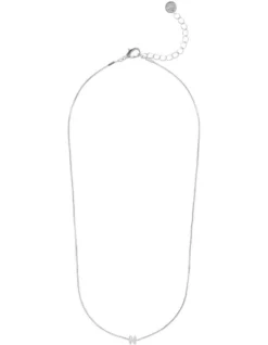 Initial N Necklace In Silver