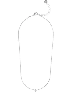 Initial P Necklace In Silver