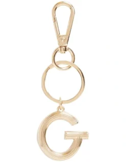 Initial "G" Keyring In Gold
