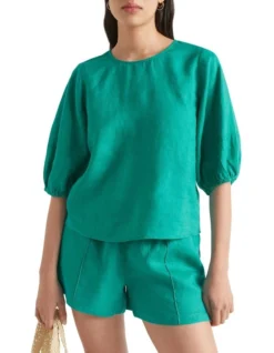 Core Linen Paperbag Short In Green -Heritage 933955660 933919930 3 720x928