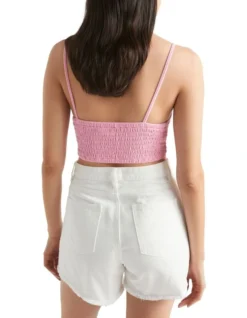 Shirred Jersey Crop In Soft Orchid 7 Shirred Jersey Crop In Soft Orchid -Heritage 933957100 4 720x928
