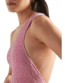 Shirred One Shoulder Swimsuit -Heritage 933958000 3 720x928