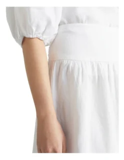 Core Linen Gathered Maxi Skirt In Whisper White 6 Core Linen Gathered Maxi Skirt In Whisper White -Heritage 933958360 933951700 3 720x928