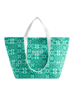 Embroidered Overnight Bag In Jade Green