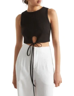 Keyhole Tie Tank In Black 6 Keyhole Tie Tank In Black -Heritage 934884370 934876990 3 720x928