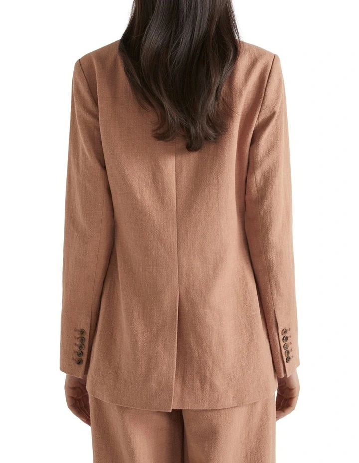 Ramie Cotton Longline Blazer 4 Ramie Cotton Longline Blazer - Image 4