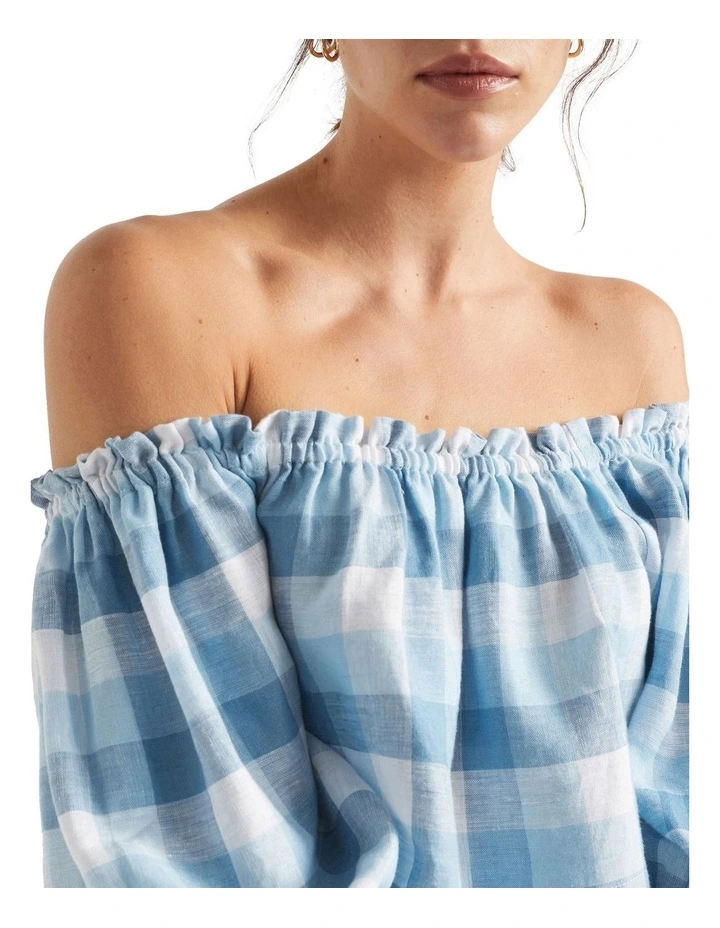 Linen Check Swing Top 1 Linen Check Swing Top