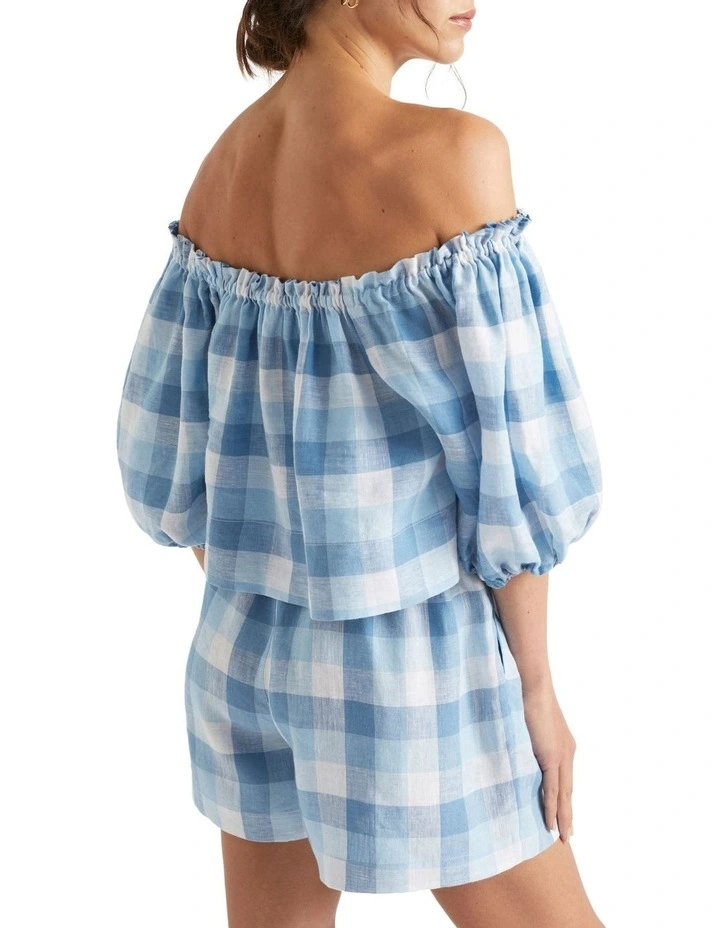Linen Check Swing Top 2 Linen Check Swing Top - Image 2