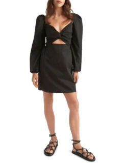 Sateen Twist Front Mini Dress -Heritage 937922860 3 720x928