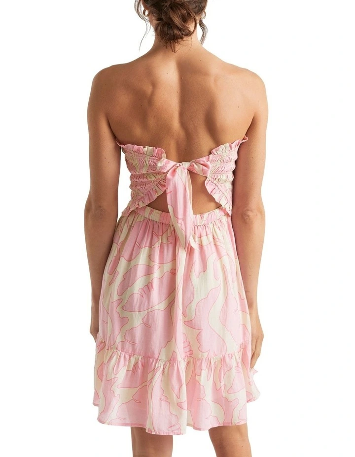 Voile Floral Shirred Mini Dress 2 Voile Floral Shirred Mini Dress - Image 2