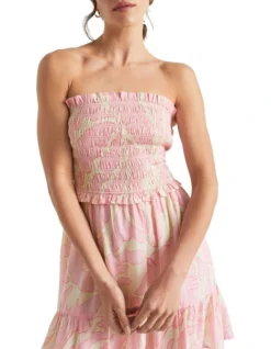 Voile Floral Shirred Mini Dress 7 Voile Floral Shirred Mini Dress -Heritage 937923310 4 720x928