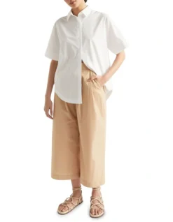 Cotton Pleat Front Pant