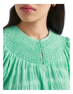 Textured Gingham Top