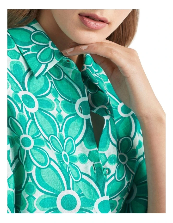 Linen Retro Short Sleeve Shirt 2 Linen Retro Short Sleeve Shirt - Image 2