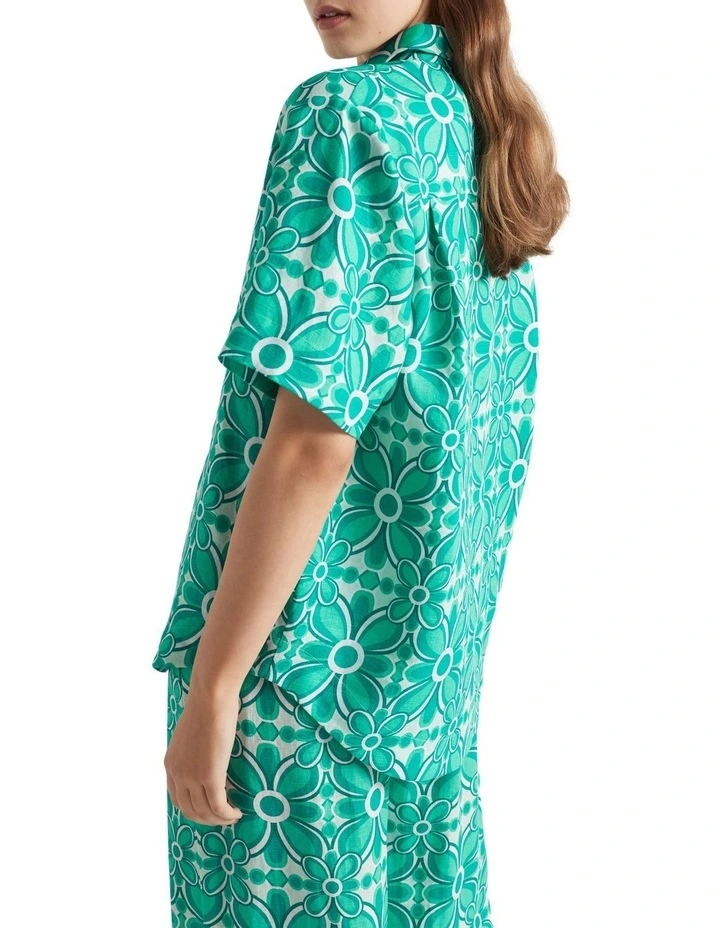 Linen Retro Short Sleeve Shirt 4 Linen Retro Short Sleeve Shirt - Image 4