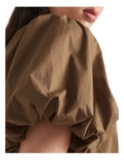 Poplin Balloon Sleeve Top