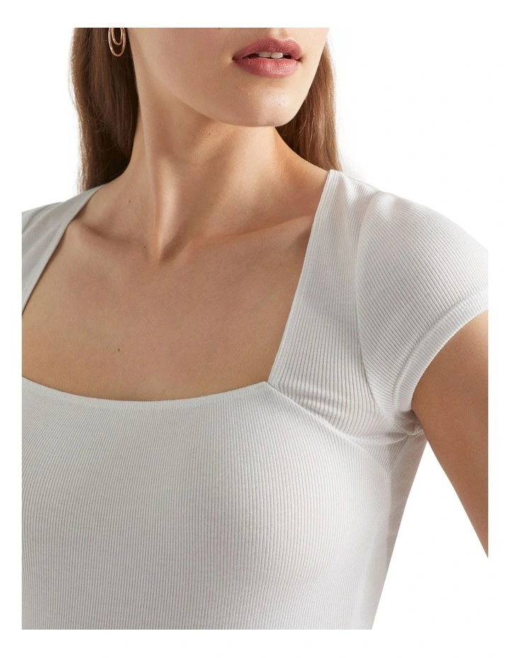 Square Neck Rib Tee 3 Square Neck Rib Tee - Image 3