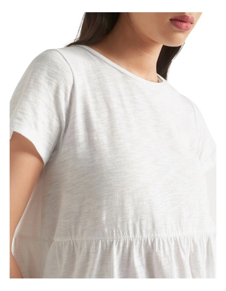 Tiered Jersey Slub Tee 1 Tiered Jersey Slub Tee