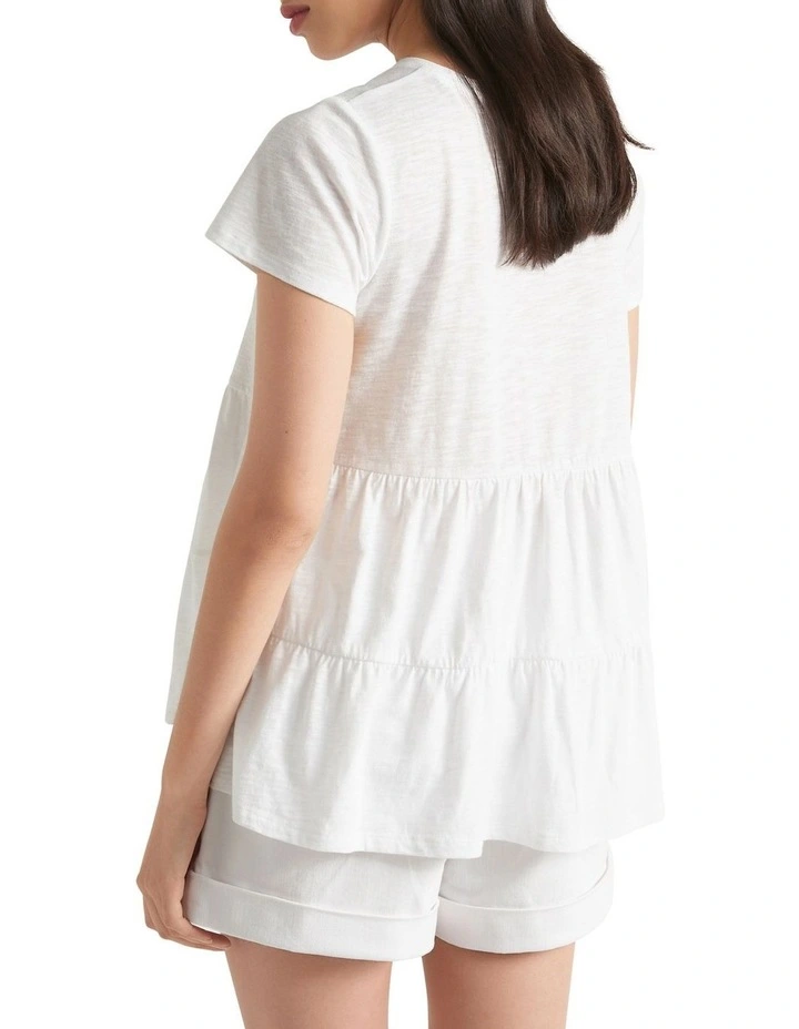Tiered Jersey Slub Tee 2 Tiered Jersey Slub Tee - Image 2