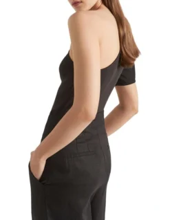 One Shoulder Poplin Sleeve Top