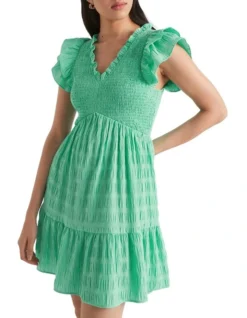 Textured Gingham Mini Dress 6 Textured Gingham Mini Dress -Heritage 937925830 937915120 3 720x928