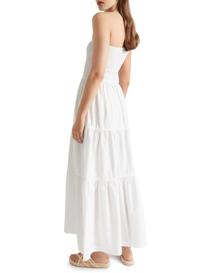 Poplin Shirred One Shoulder Maxi Dress 2 Poplin Shirred One Shoulder Maxi Dress - Image 2