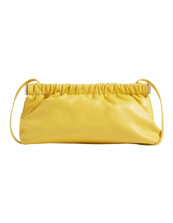 Gathered Leather Clutch 2 Gathered Leather Clutch - Image 2