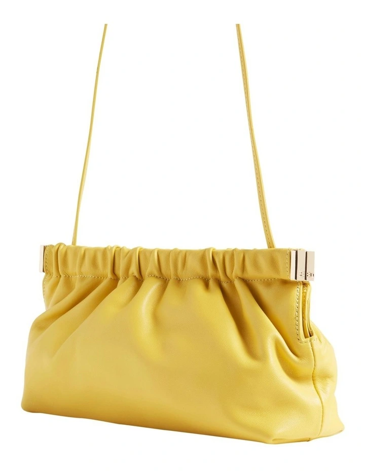 Gathered Leather Clutch 3 Gathered Leather Clutch - Image 3