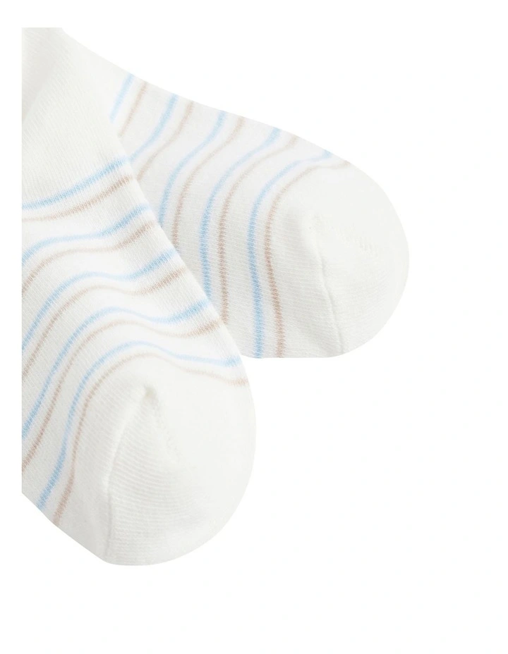 Stripe Sneaker Sock In White Multi 2 Stripe Sneaker Sock In White Multi - Image 2